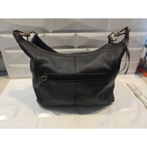 The SAK Alameda Black Pebbled Leather Satchel Handbag Shoulder Purse